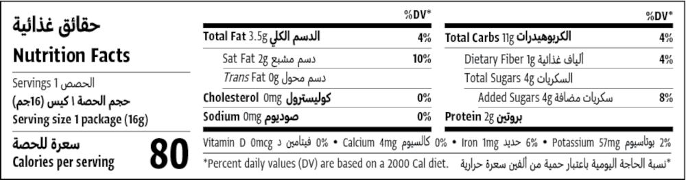 Nutrition Facts Table
